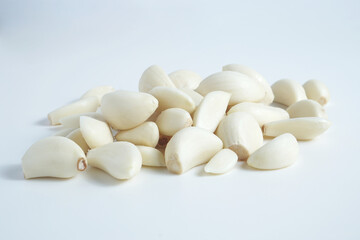 garlic isolated on white clean background cooking ingredients