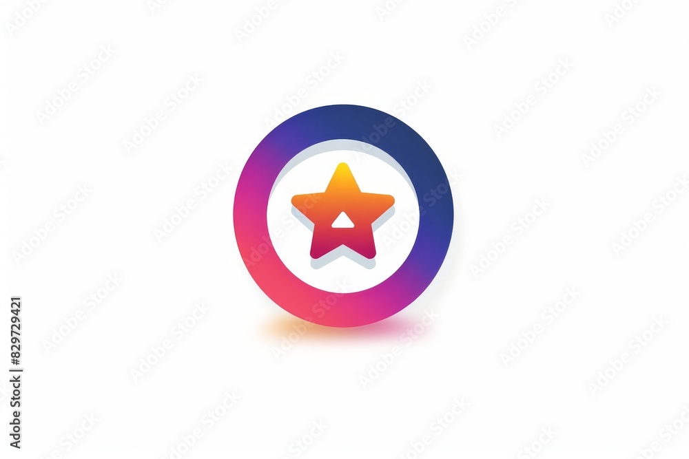 Poster star icon with a colorful gradient, representing high-quality data protection and secure online acce