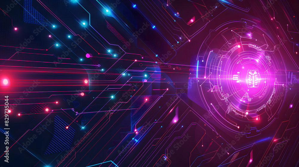 Poster future technology line texture background. generative ai.
