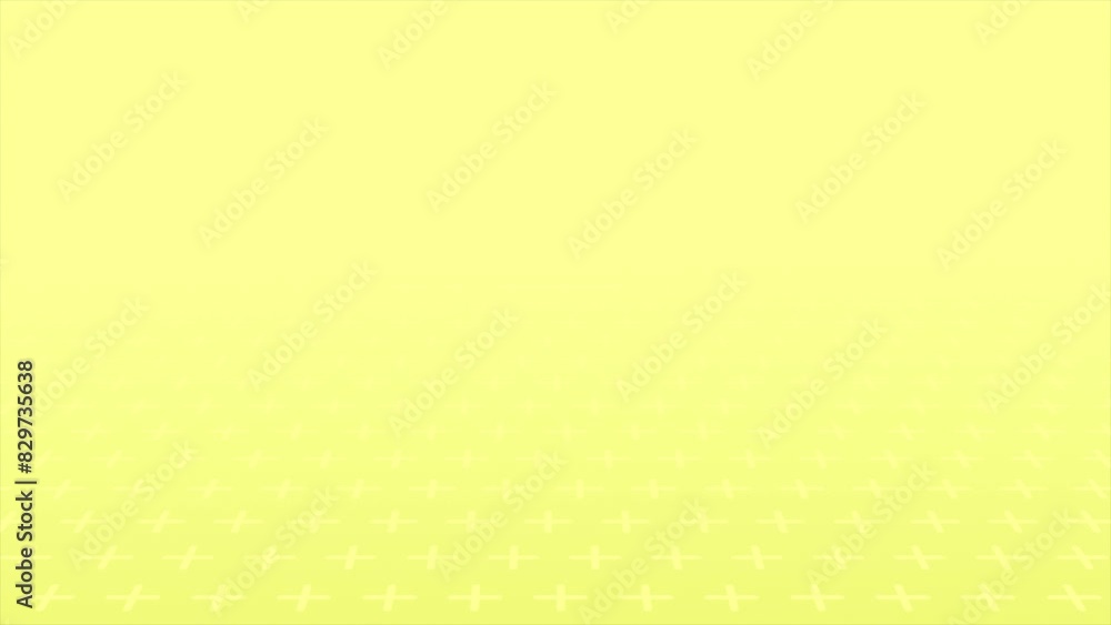 Poster yellow color simple 3d space with plus pattern geometrical minimal looped background