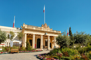 Italian Cultural Institute's historic building fronting the picturesque St. George's Square in Valletta Malta.