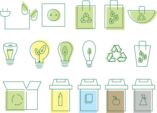 eco recykling kosz segregacja żar&oacute;wka torba koszyk karton kontakt segregacja 