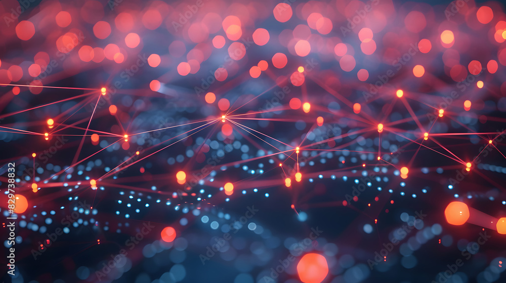 Poster onnection and network concept. 3d rendering texture background. generative ai.