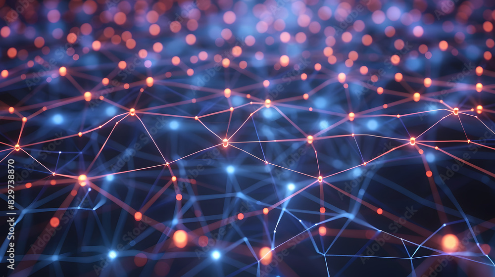 Poster onnection and network concept. 3d rendering texture background. generative ai.
