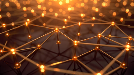 onnection and network concept. 3D Rendering texture background. Generative AI.