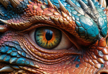 Close up of dragon eye