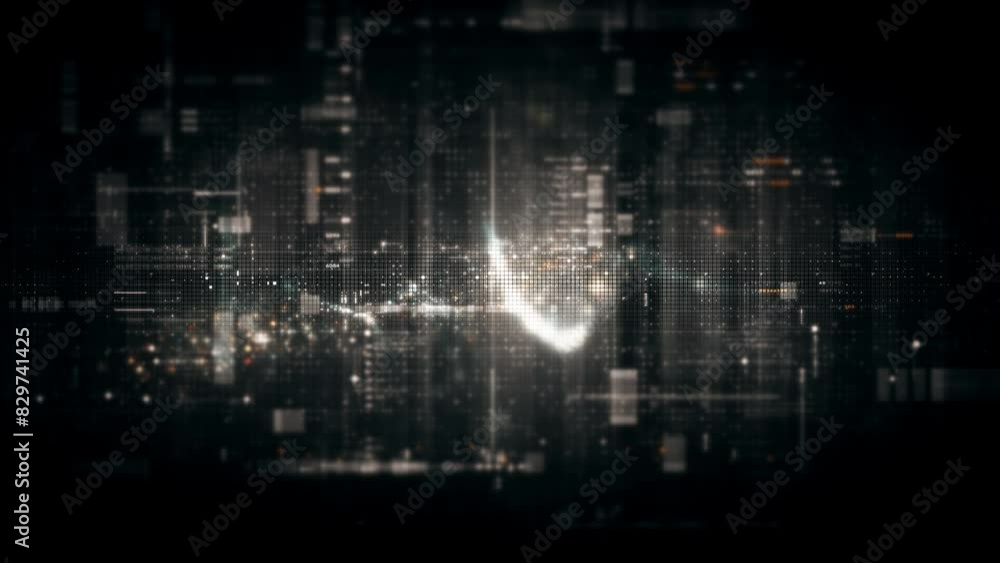 Poster futuristic metaverse, hi-tech digital data telemetry with encrypted numbers, display dynamic backgro