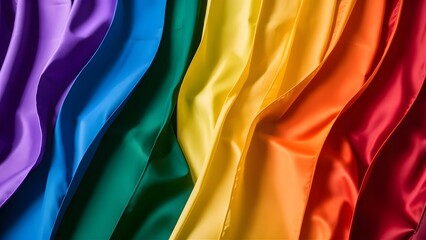 stripe wavy flag with rainbow pride month theme color background