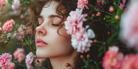 Naklejka premium Dreaming Amongst Blossoms