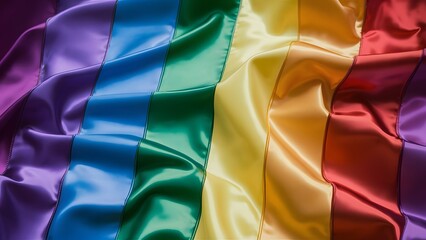 stripe wavy flag with rainbow pride month theme color background