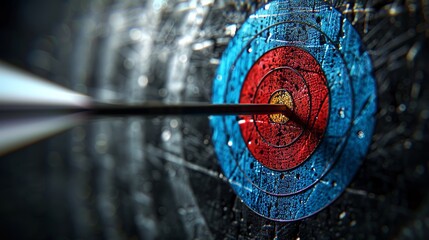 Arrow in flight showcasing speed and precision in summer olympic games sports concept