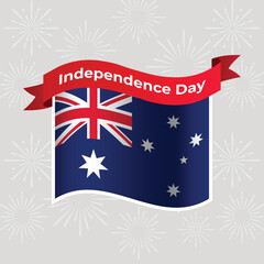 Australia Wavy Flag Independence Day Banner Background