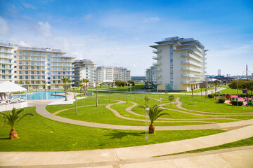 Adler, Russia - March 27, 2019. Hotel Sochi Park. Adler, Krasnodar region, Russia.