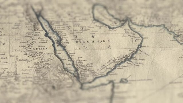 Old Arabie Paper Map, Slider Shot