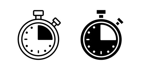 Stopwatch icon set. Timer sign.for mobile concept and web design. vector illustration