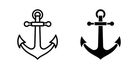 Anchor icon set. for mobile concept and web design. vector illustration