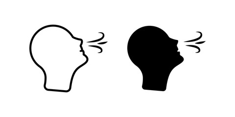 Breathing icon set. for mobile concept and web design. vector illustration