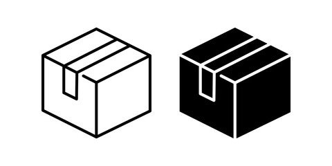 Box icon set. for mobile concept and web design. vector illustration