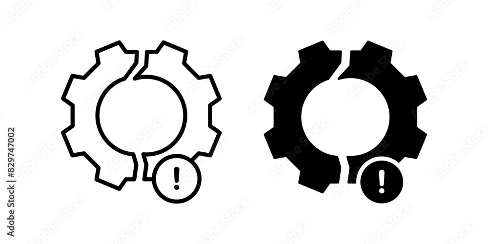 Poster disruption icon set. for mobile concept and web design. vector illustration