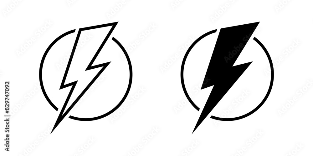 Poster lightning icon set. for mobile concept and web design. vector illustration
