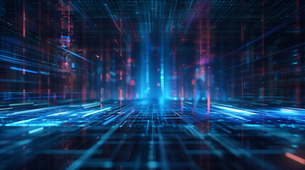 abstract digital background for wallpaper. blue light lines. futuristic and technological background. fantastic wallpaper