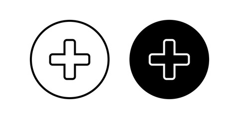 Plus icon set. for mobile concept and web design. vector illustration