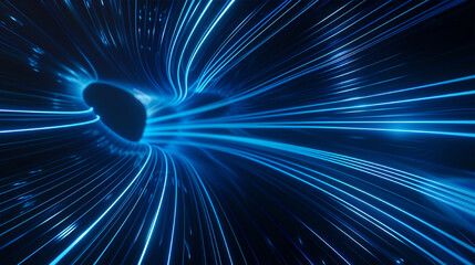 abstract digital background for wallpaper. blue light lines. futuristic and technological background. fantastic wallpaper