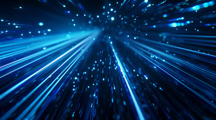 abstract digital background for wallpaper. blue light lines. futuristic and technological background. fantastic wallpaper