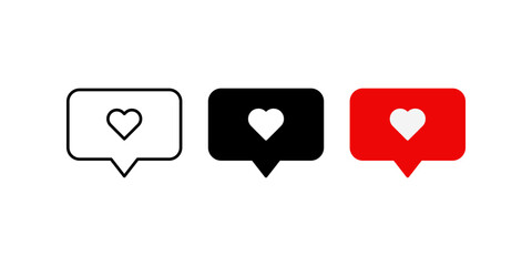 Social media Like icon set. for mobile concept and web design. vector illustration