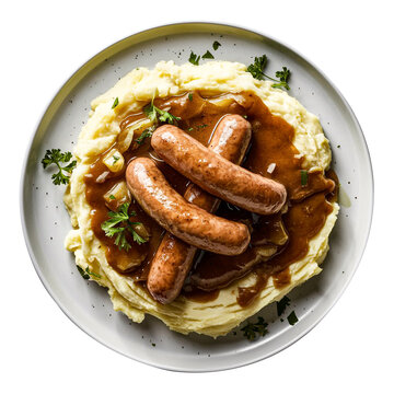 Bangers and mash transparent background