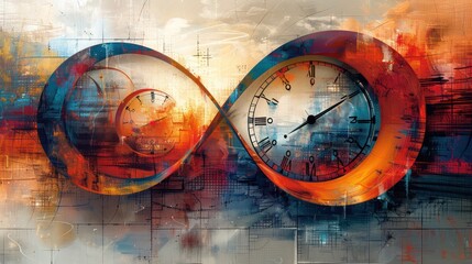 Abstract representation of time in motion