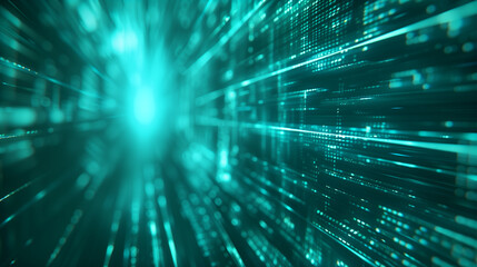Naklejka premium abstract digital background for wallpaper. turquoise light lines. futuristic and technological background. fantastic wallpaper