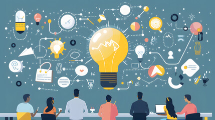 Strategic Content Planning, strategic content planning with an image showing marketers brainstorming ideas, creating editorial calendars