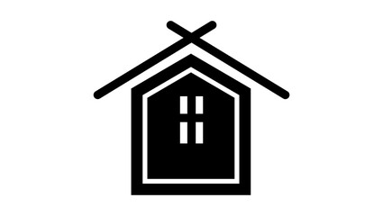 Home App Logo, black isolated silhouette