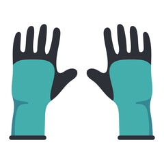 Garden gloves for gardeners vector cartoon illustration isolated on a white background.
