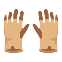 Gardening gloves thorn proof vector cartoon illustration isolated on a white background.