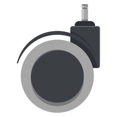 Replacement wheel for gaming chair vector cartoon illustration isolated on a white background.