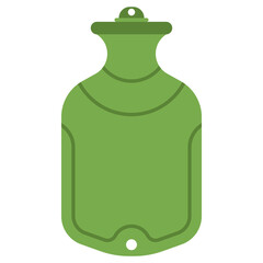 Silicone hot water bottle vector cartoon illustration isolated on a white background.