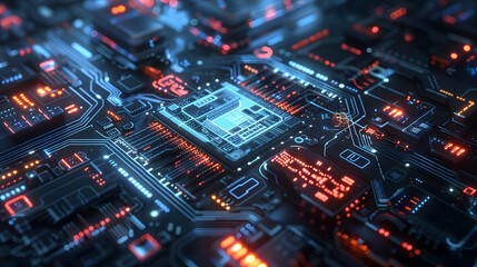 Obraz premium Digital technology development