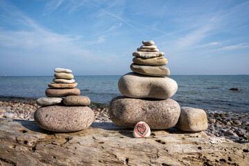 Stones balancing on top of each other