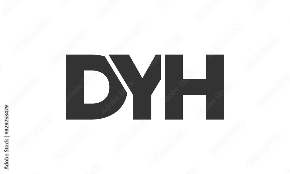 Poster dyh logo design template with strong and modern bold text. initial based vector logotype featuring s