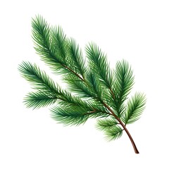 Naklejka premium Spruce branch. Green fir. Realistic Christmas tree. Generative AI.