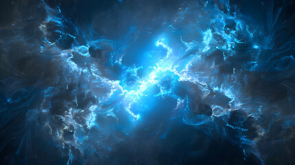 abstract blue background. Generative AI.