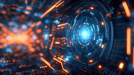 Fototapeta premium Abstract technology background