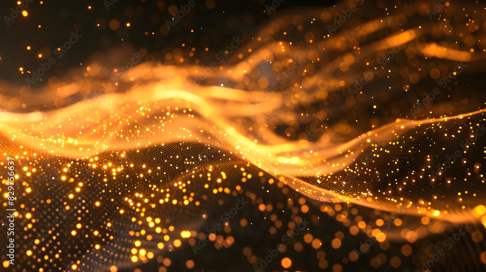 Aufkleber abstract technology particles mesh background