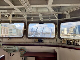 HMS Belfast War Ship on River Thames, London, UK