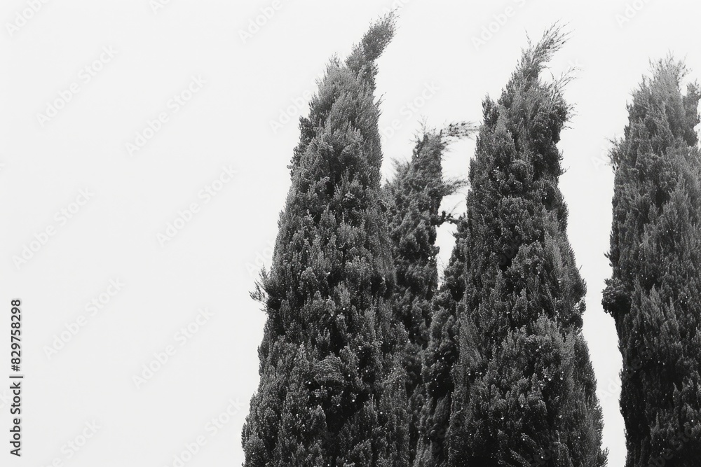 Aufkleber three trees with a lot of leaves and branches. the trees are tall and have a lot of foliage. the ima