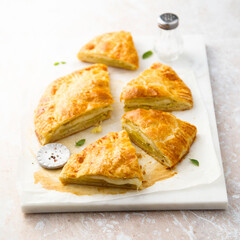 Traditional potato pie with cheese