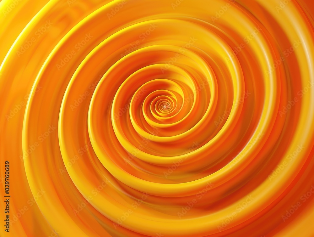 Poster the image is a close up of a spiral with a yellow background. the spiral is very detailed and he is 