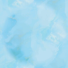 Gold Sea Paint. Fluid Elegant Watercolor. Blue Seamless Background. Alcohol Ink Marble. Shiny Golden Repeat. Vector Ink Canvas. Foil Marble Watercolor. Pastel Abstract Ink Painting. Trendy Watercolor